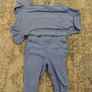 Carter's Light Blue Baby Set with White Dots